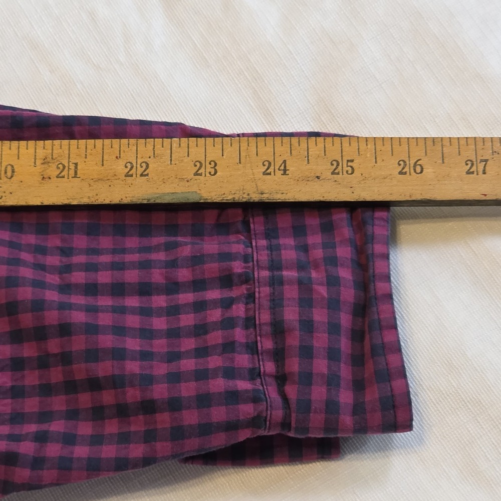 John Bartlett Consensus Button Shirt Men XXL Purple/navy Plaid dadcore cabincore - Picture 8 of 8